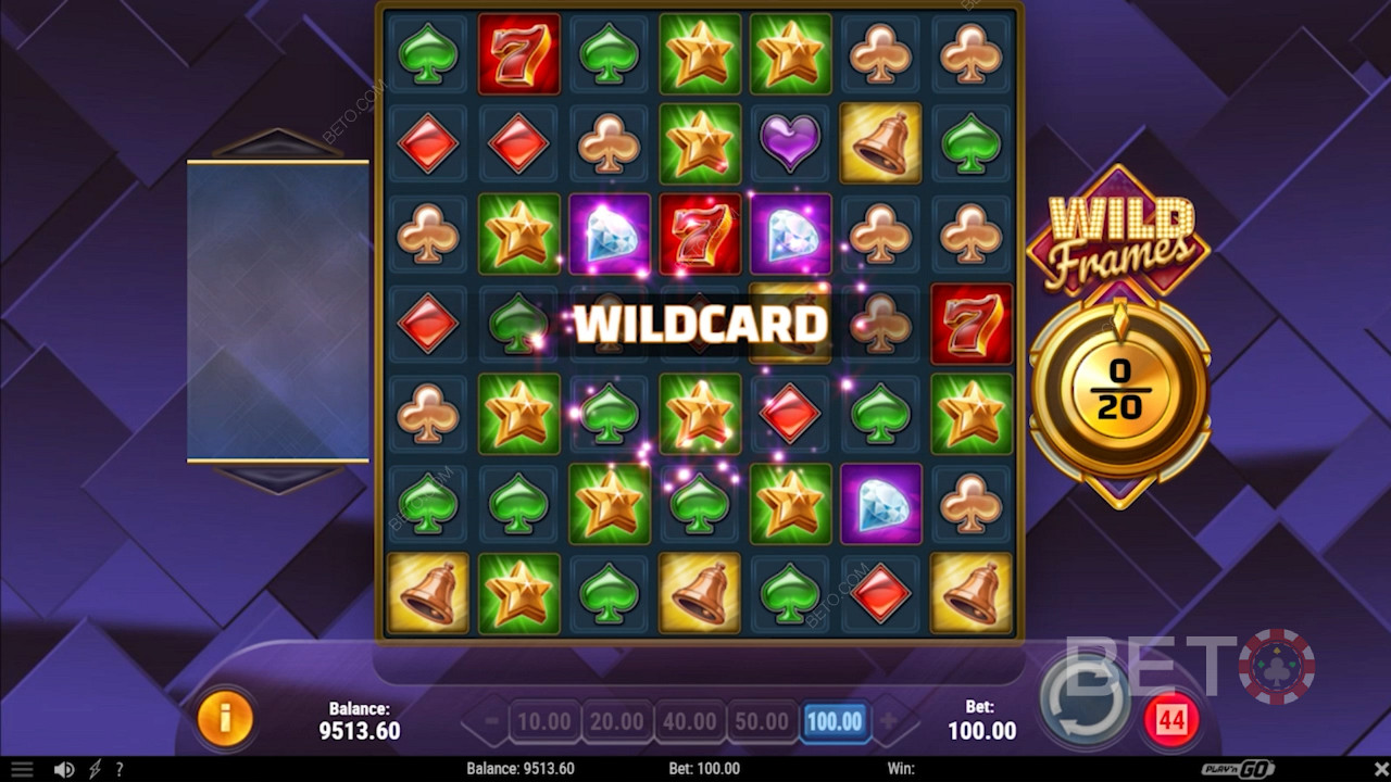 Wildcard bonus in Wild Frames online slot