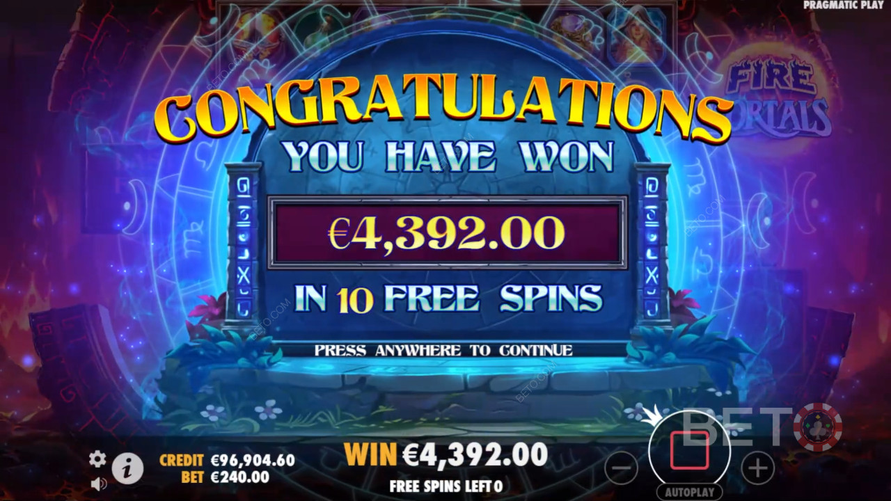 Win 10,000x Your bet in the Fire Portals Slot!