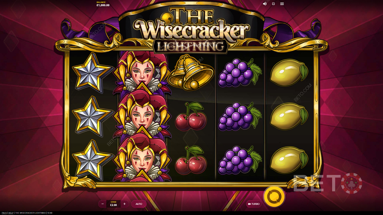 Subtle background and simple graphics in The Wisecracker Lightning