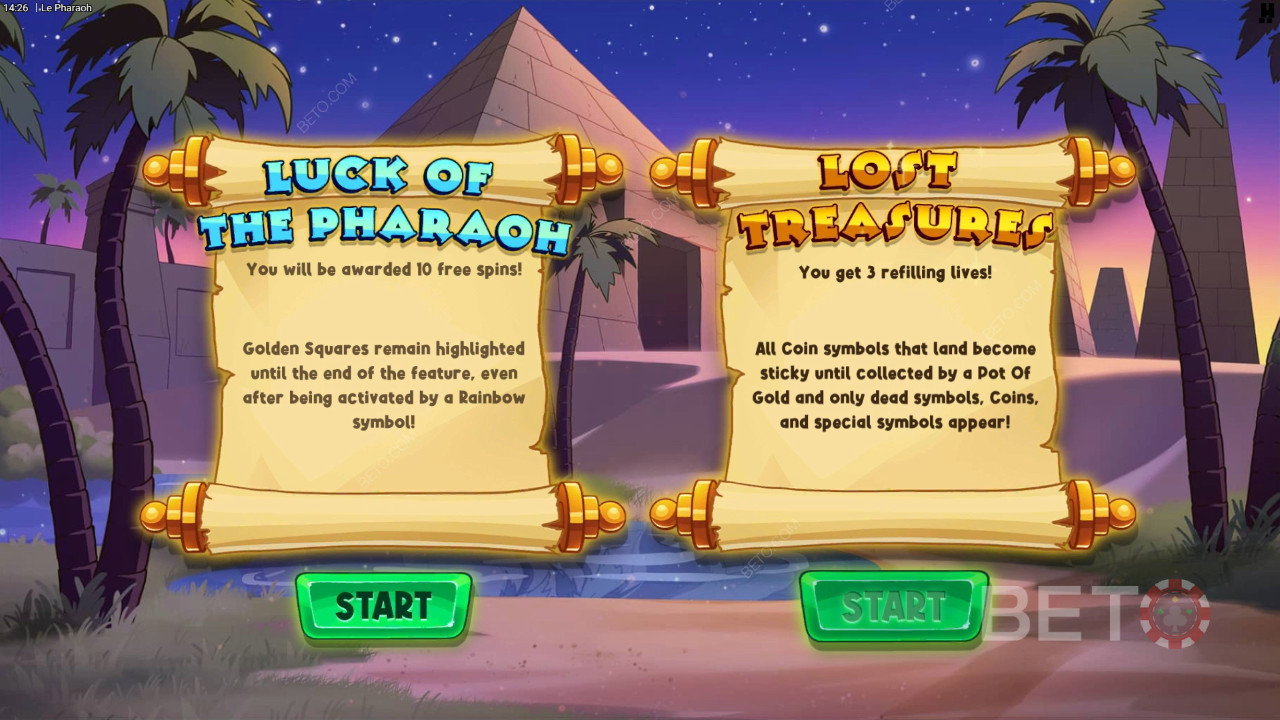 Win 15,000x Your bet in the Le Pharaoh Video Slot!