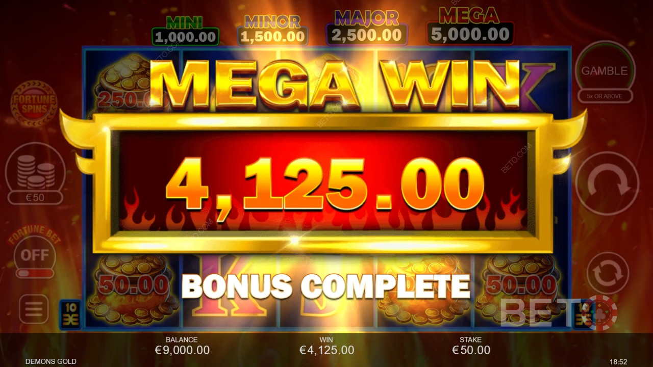 Win 3,333x Your bet in the Demon