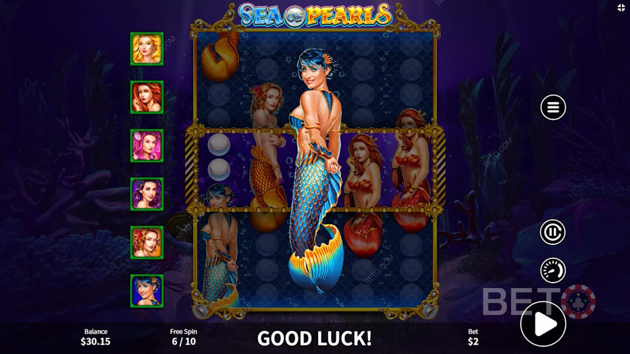 Convert a type of mermaid symbol into Mystery symbol by collecting 50 pearls in Free games