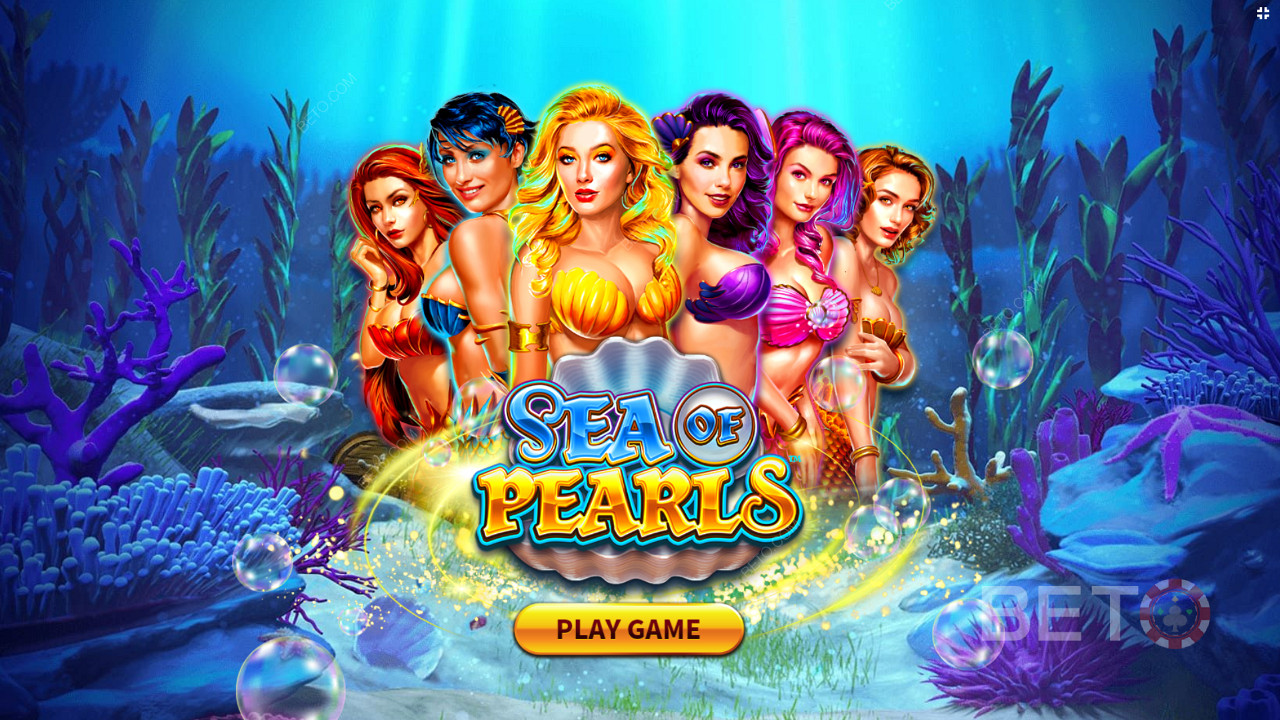 Prepare for an underwater journey with mermaids in the Sea of Pearls online slot