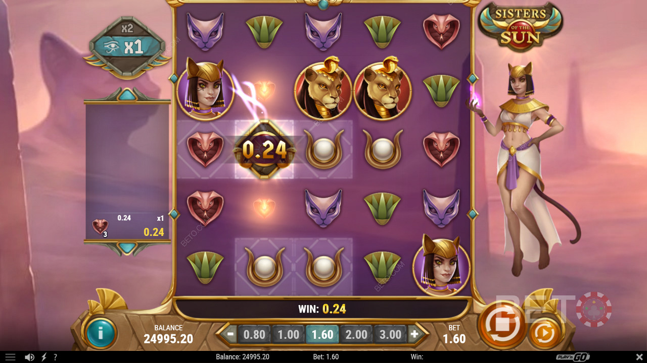 Create Wilds by landing wins in the base slot and the Free Spins