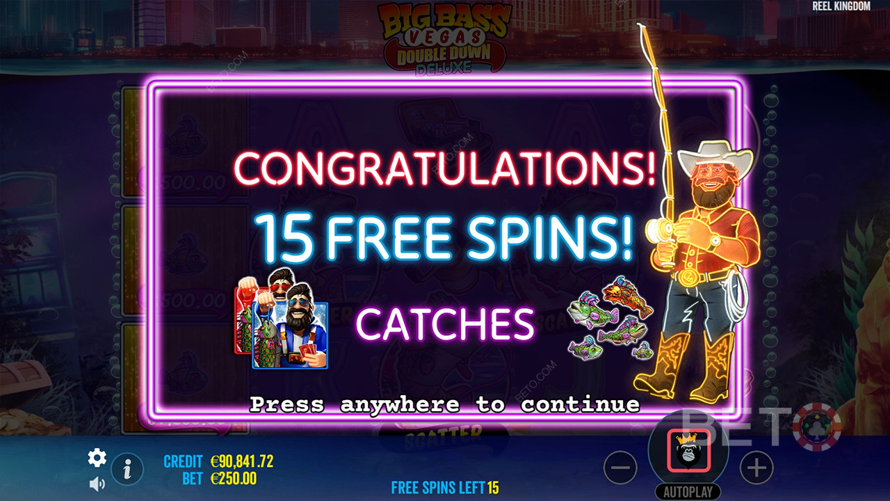 Bonus Features Explained in Big Bass Vegas Double Down Deluxe by Reel Kingdom