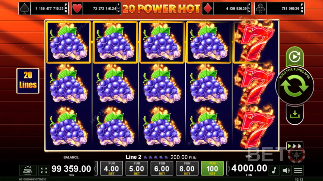 20 Power Hot Review by BETO Slots