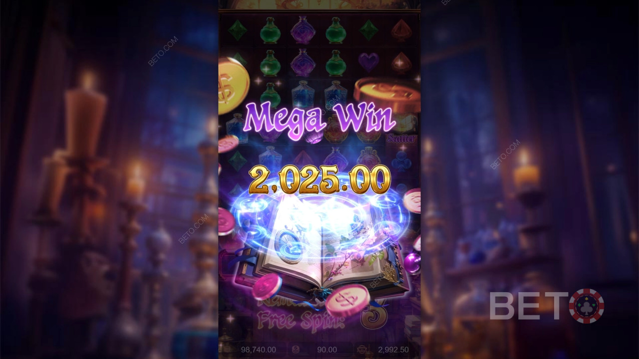 Win 10,000x Your bet in the Mystic Potion Slot!