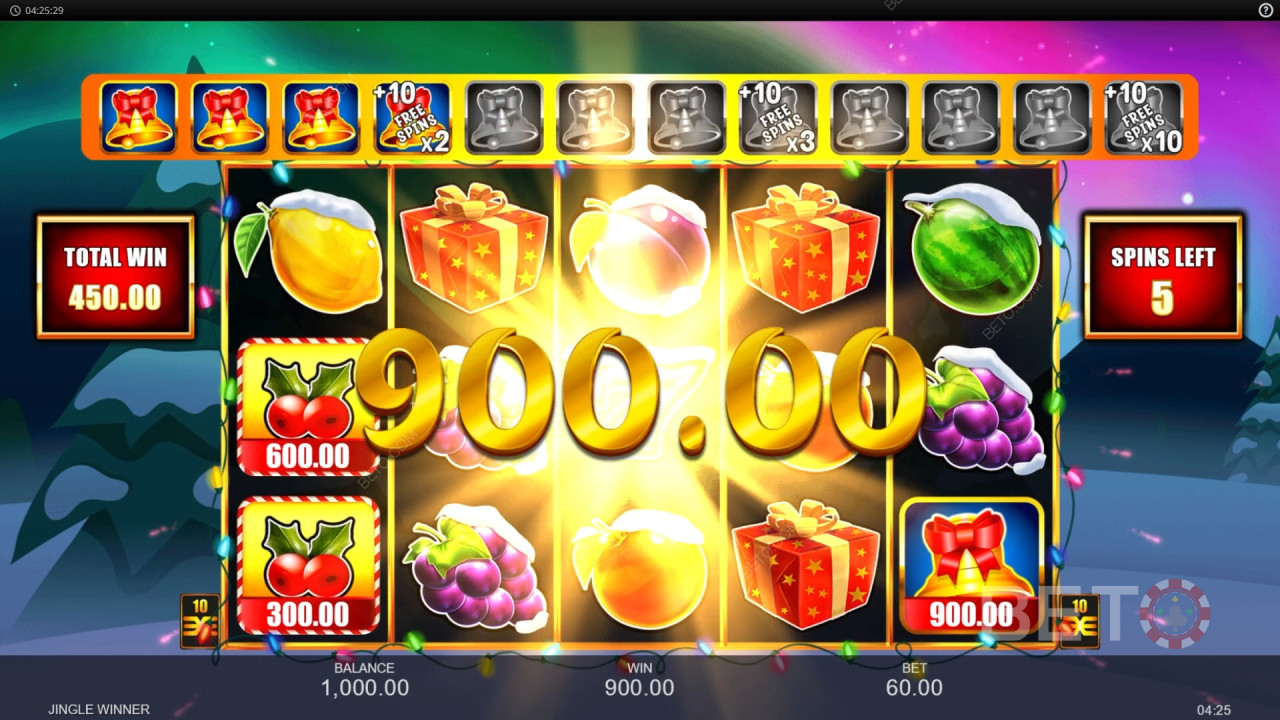 Win 3,333x Your bet in the Jingle Winner Slot!