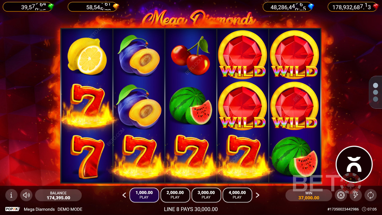 Mega Diamonds (Popok Gaming) Free Play