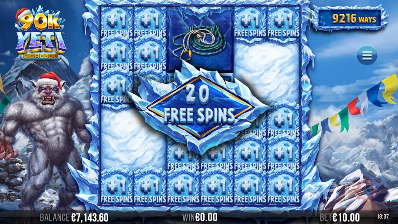 Enjoy Free Spins by landing 5 or more Scatters on the reels
