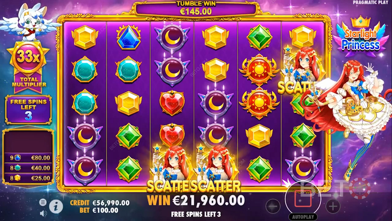Explore the mythical fairylands of excitement and fortunes in the Starlight Princess slot
