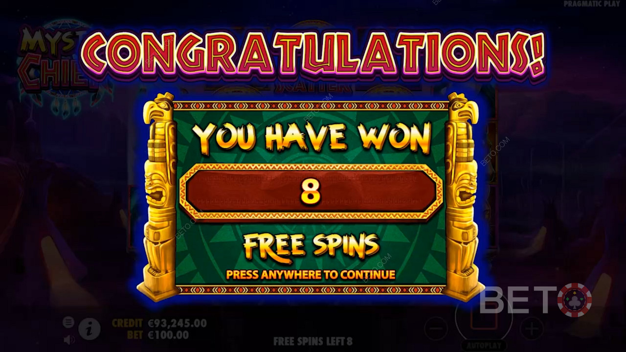 Winning Free Spins in this slot
