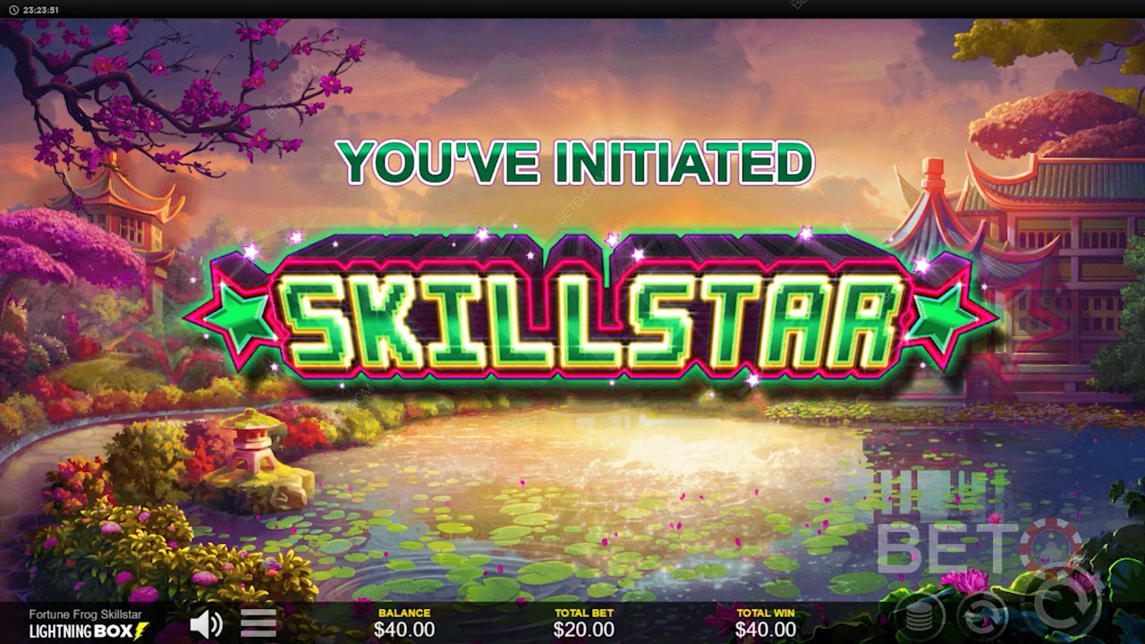 Play Fortune Frog Skillstar Slot Machine and access free spins feature
