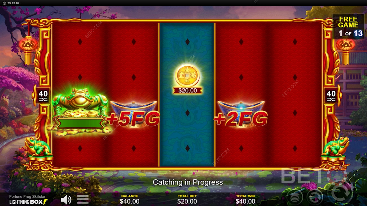 Special features and Free Spins feature in Fortune Frog Skillstar slot