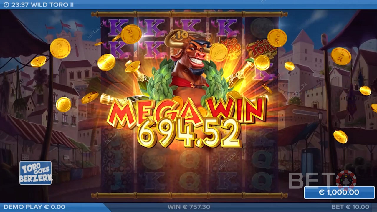 Play Wild Toro 2 Slot & Enjoy Mega Wins even in the base slot