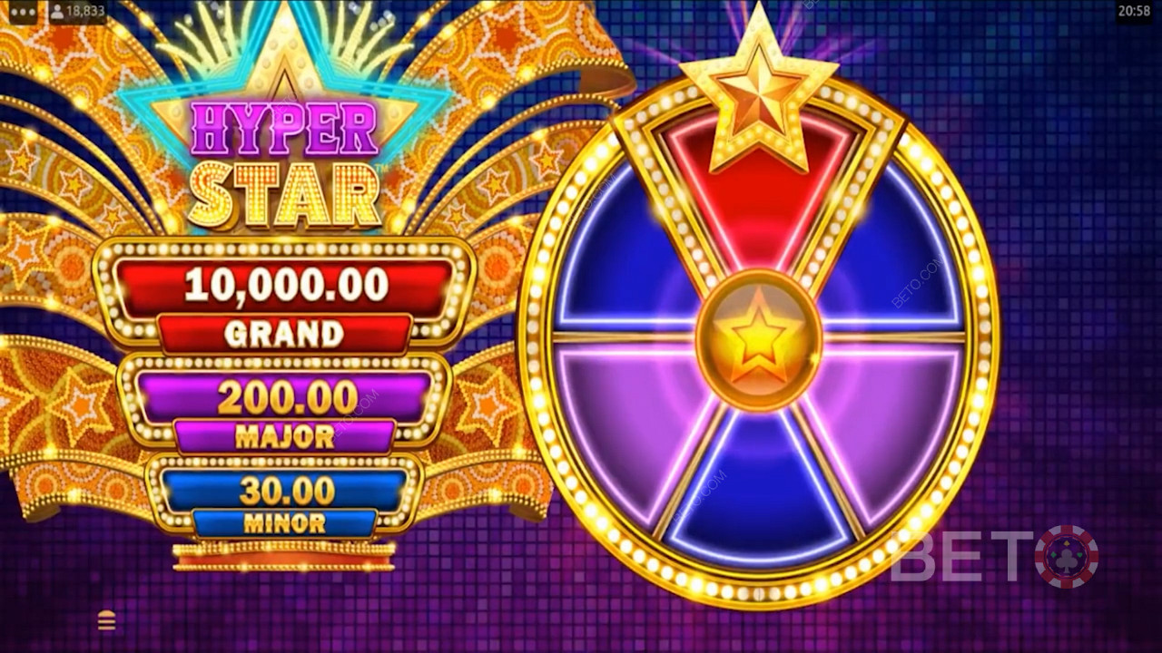 Players can randomly win 1 of the 3 Jackpot Prizes via the Jackpot Bonus