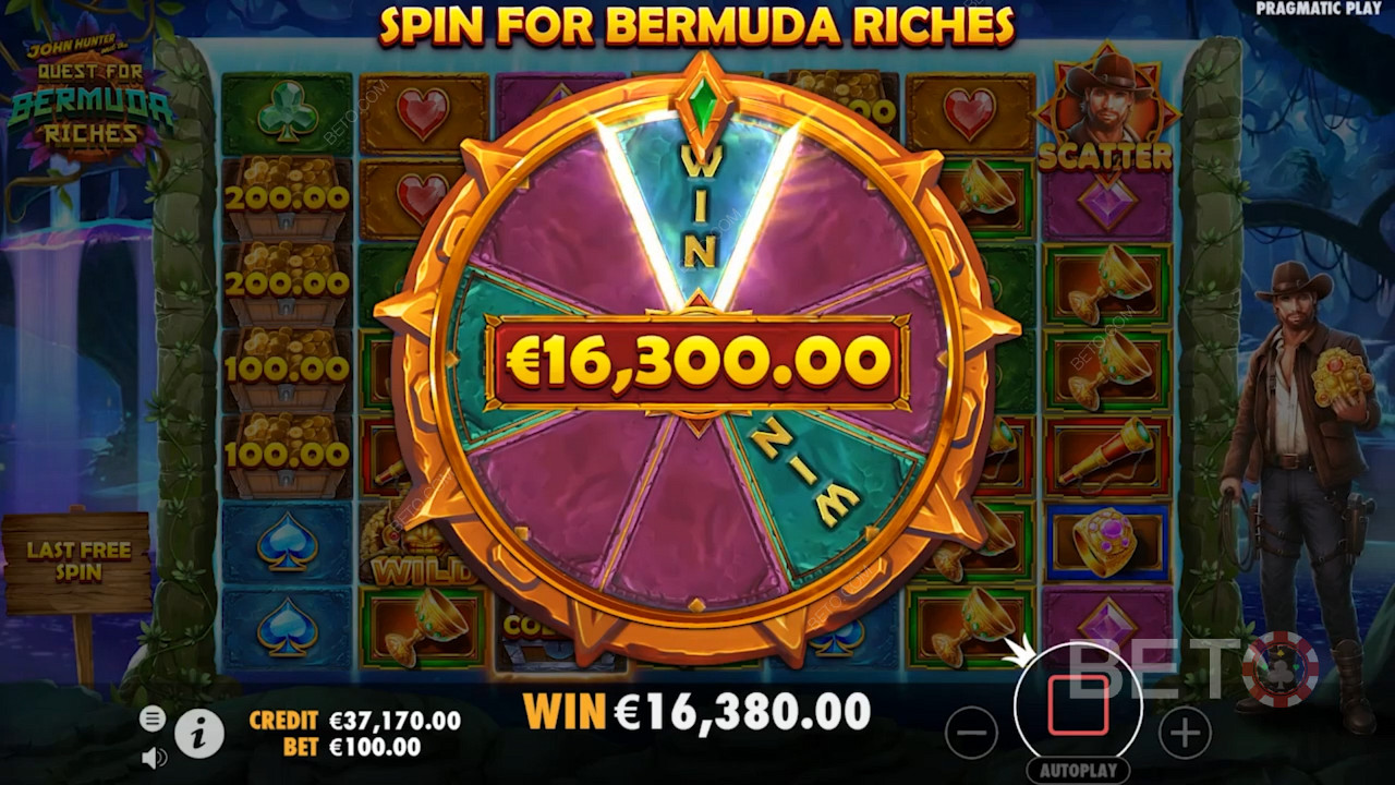 Spin the wheel and win the bonus pot in the Free Spins