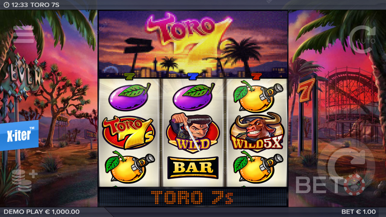 Enjoy the beautiful combination of a classic slot and modern features in Toro 7s slot
