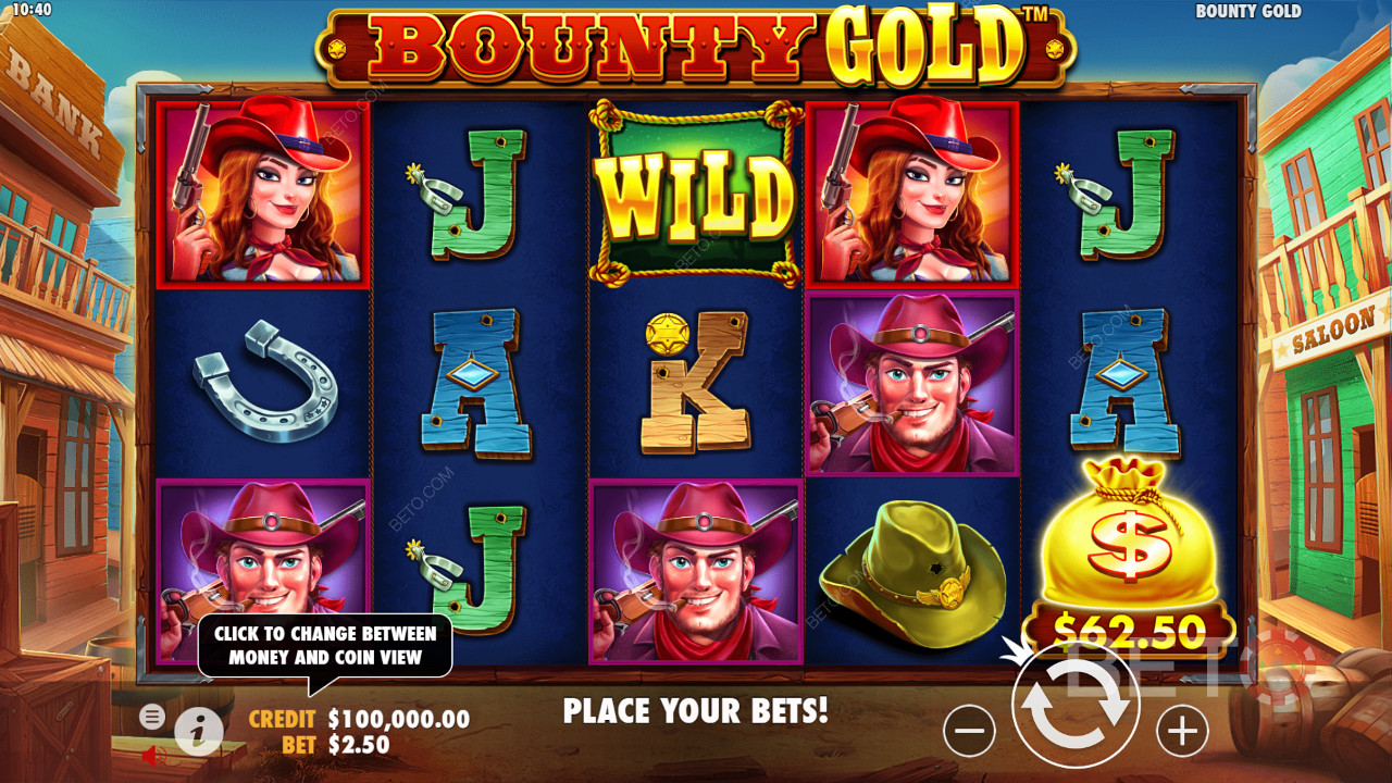 Bounty Gold generates 25 paylines