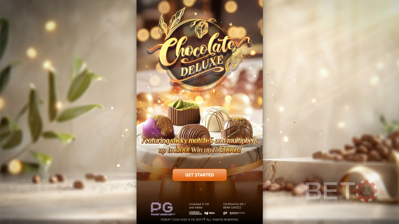 Win 5,000x Your bet in the Chocolate Deluxe Video Slot!