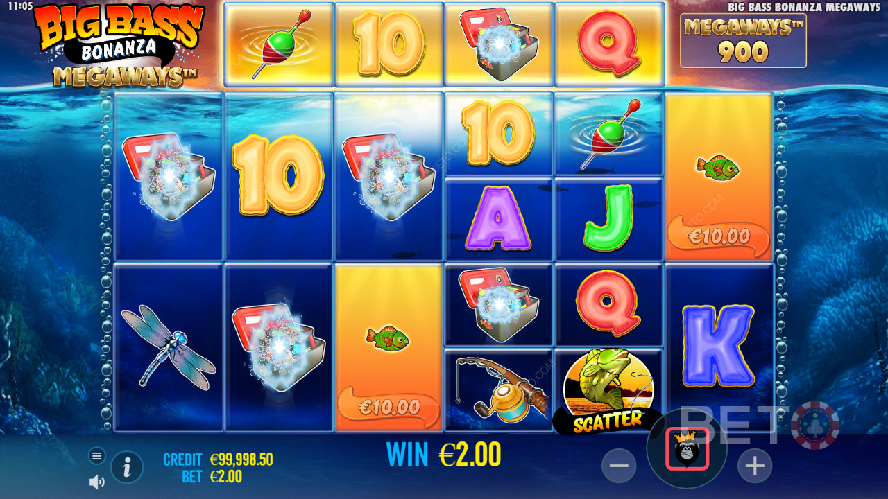 Enjoy Free Spins, Megaways, and Tumble feature  with a bright fishing theme