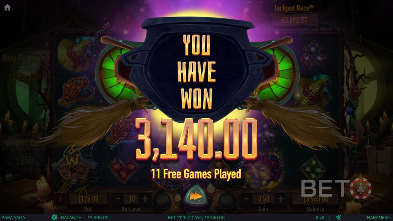Win 9,696x Your bet in the Baba Yaga Slot!