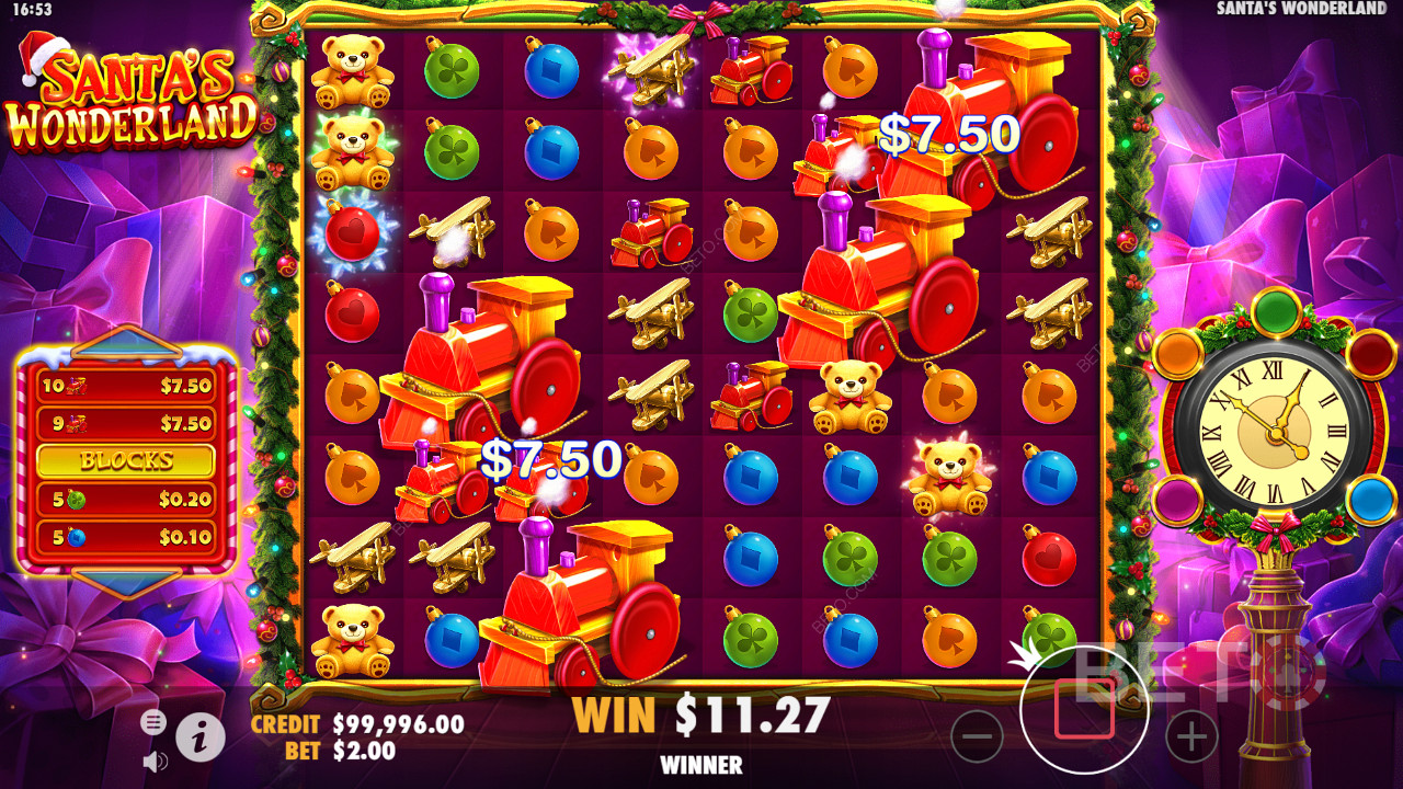Get ready for a sweet & spicy holiday and bonus rounds in the brand-new Santa’s Wonderland slot