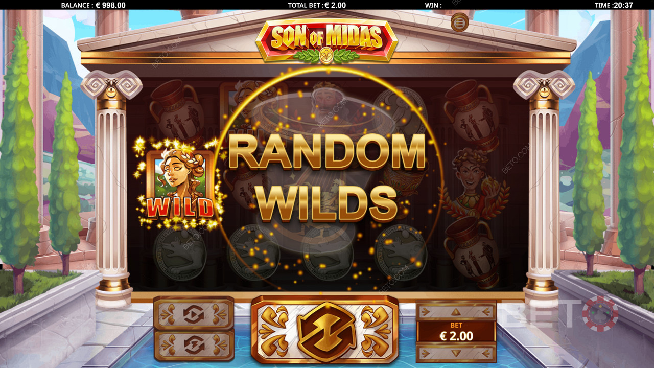 Winning random Wilds in Son of Midas