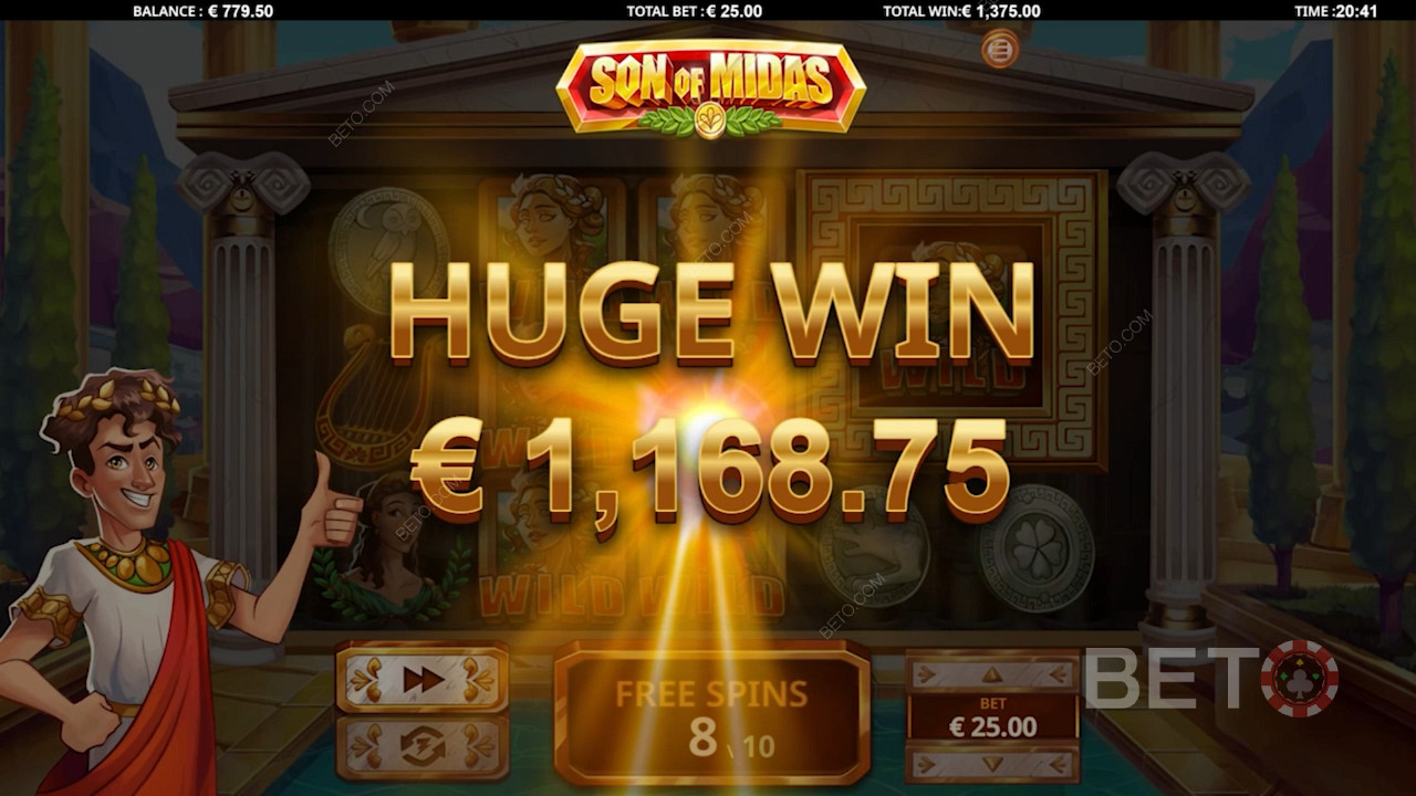 You can land some rewarding winnings in Son of Midas
