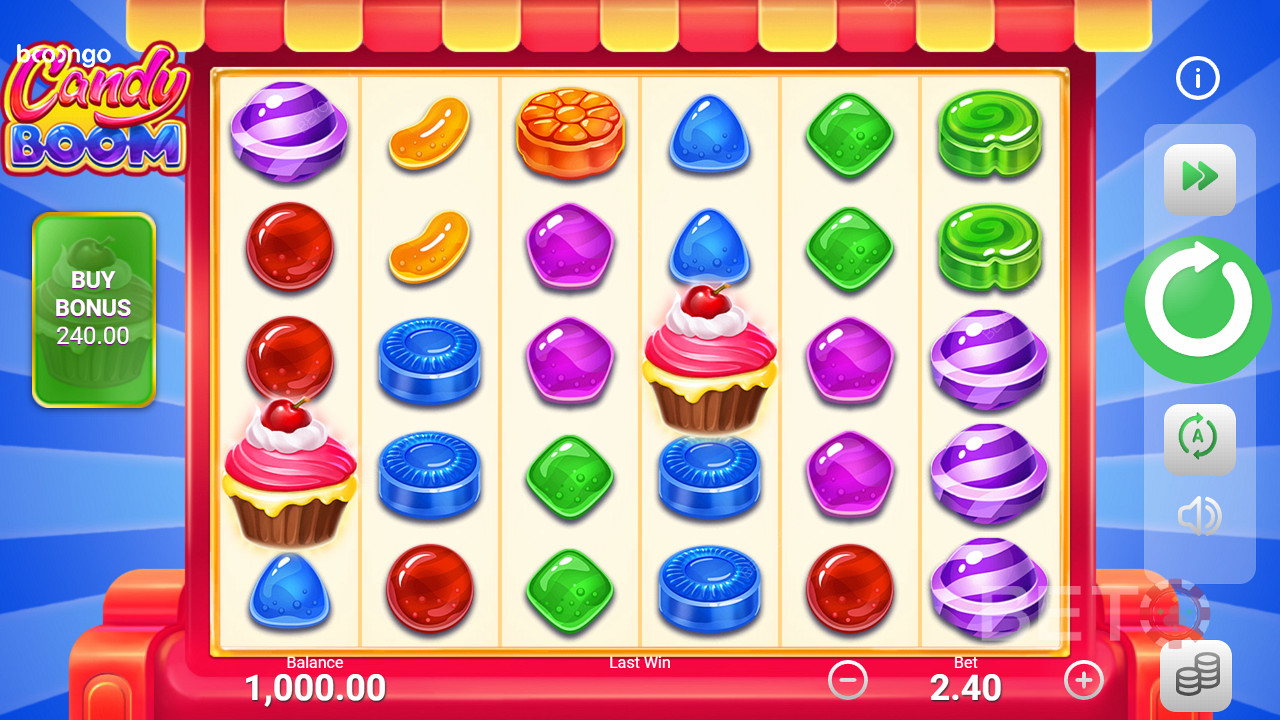 Striking graphics and color scheme in Candy Boom