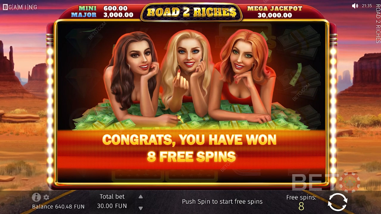 Winning some Free Spins in Road 2 Riches