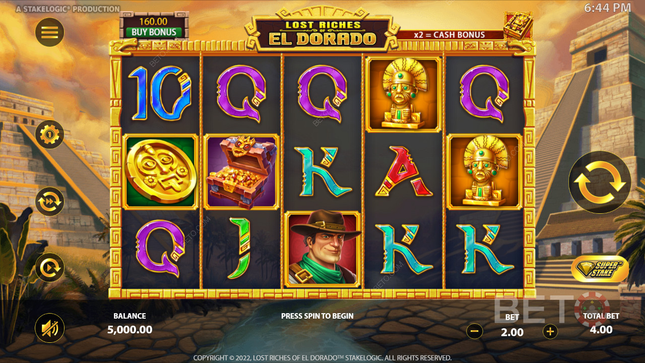 Gold is the key element used in Lost Riches of El Dorado