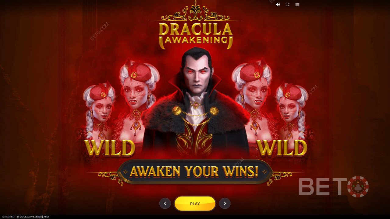 Oplev den skræmmende Dracula på Dracula Awakening online spillemaskinen