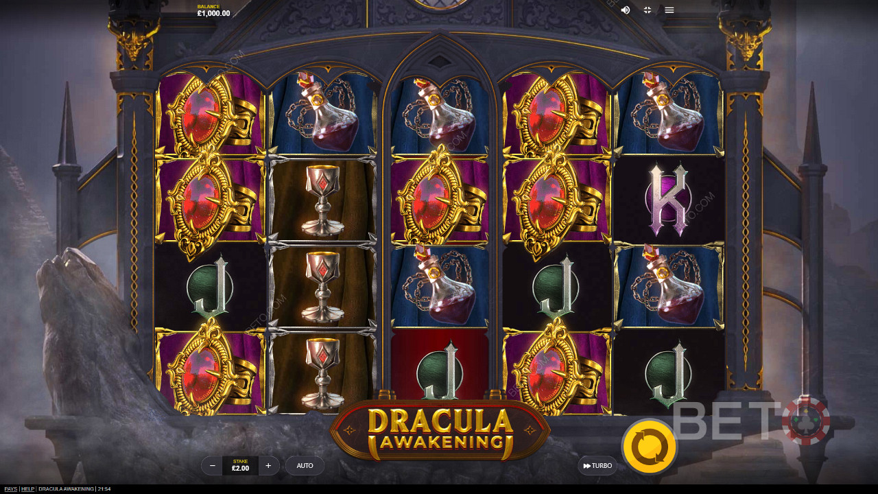 Enjoy beautiful symbols and theme in Dracula Awakening slot machine