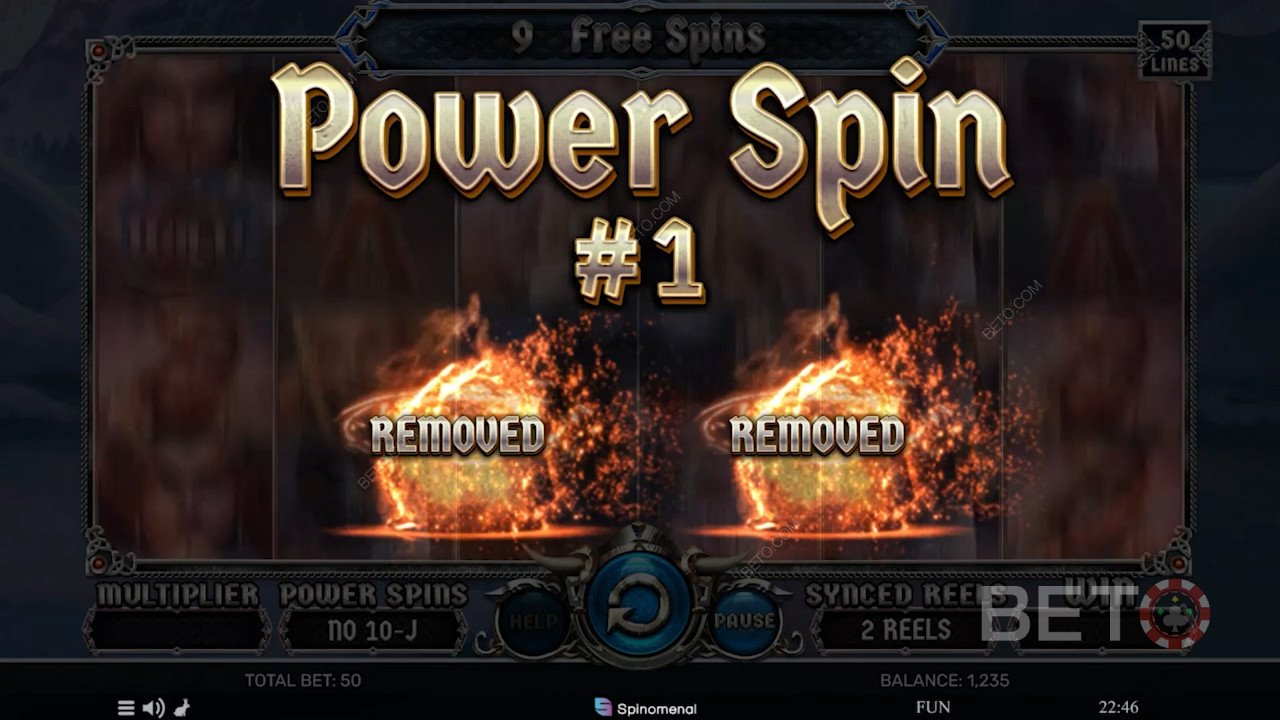 Unlock Power Spin, and you can potentially substitute all the symbols on the grid