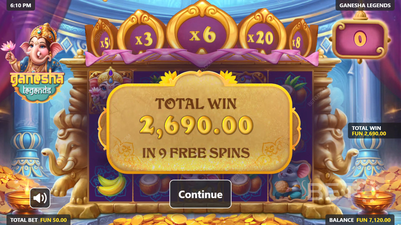 Win 5,000x Your bet in the Ganesha Legends Slot!