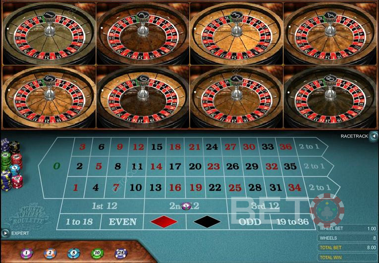 Multi Wheel Roulette is exclusive to online casinos