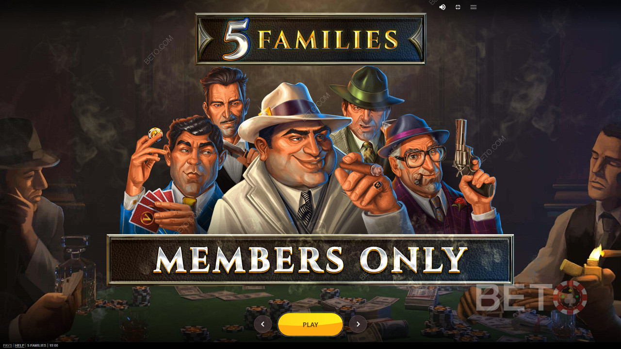 Play Poker with gangsters in the 5 Families online slot