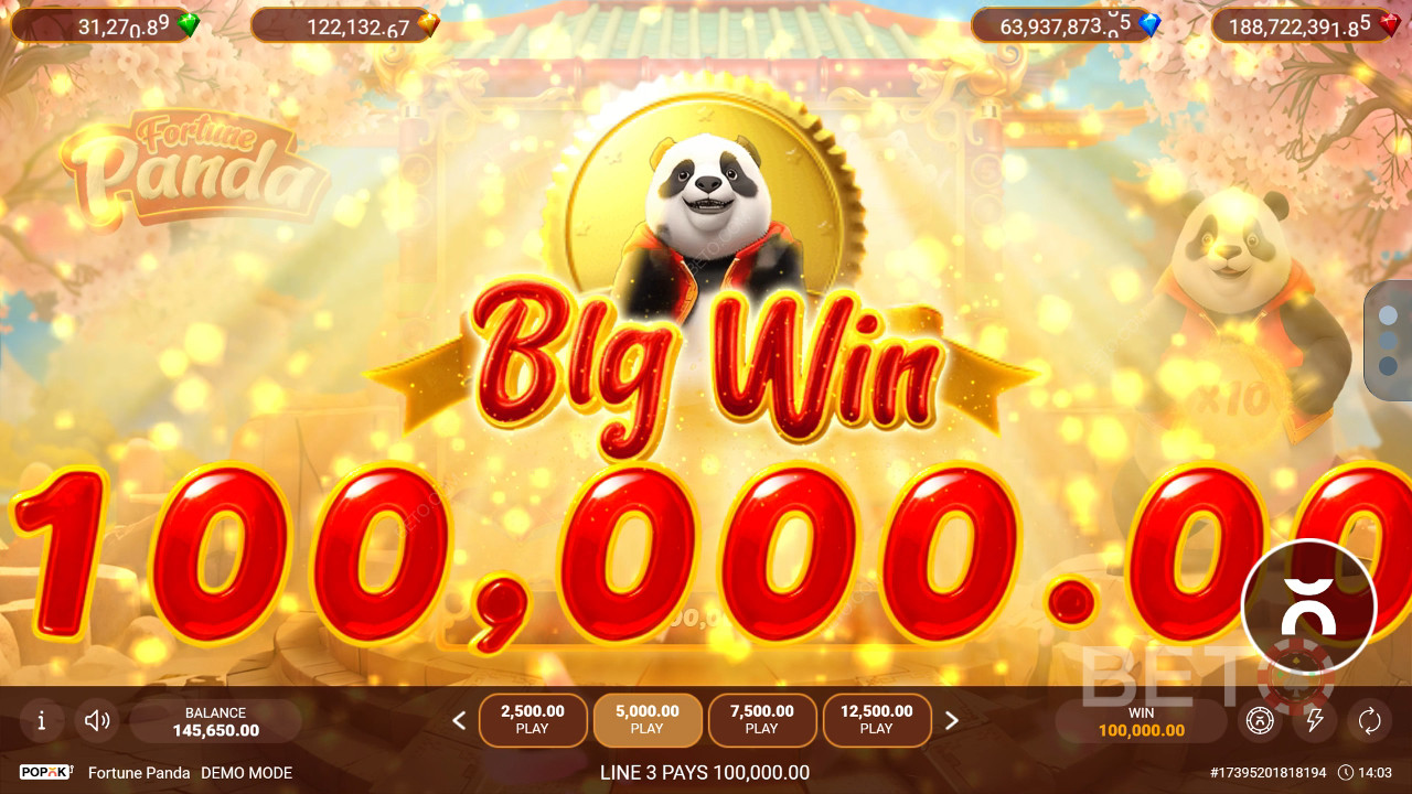 Win 2,500x Your bet in the Fortune Panda Slot Online!