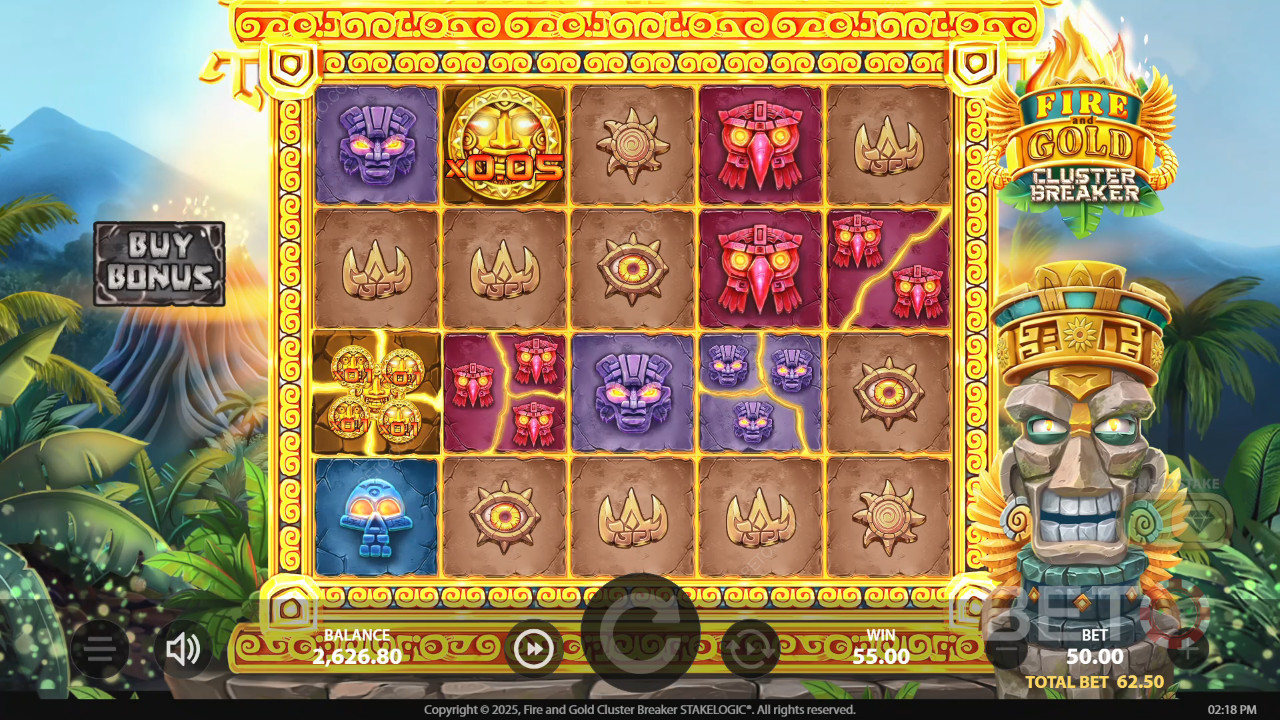 Fire and Gold Cluster Breaker Free Play