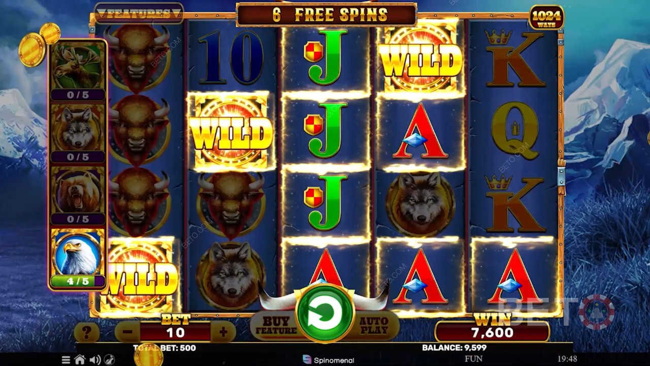 Land 3 or more Scatter symbols to trigger either the Free Spins or Bonus Game mode