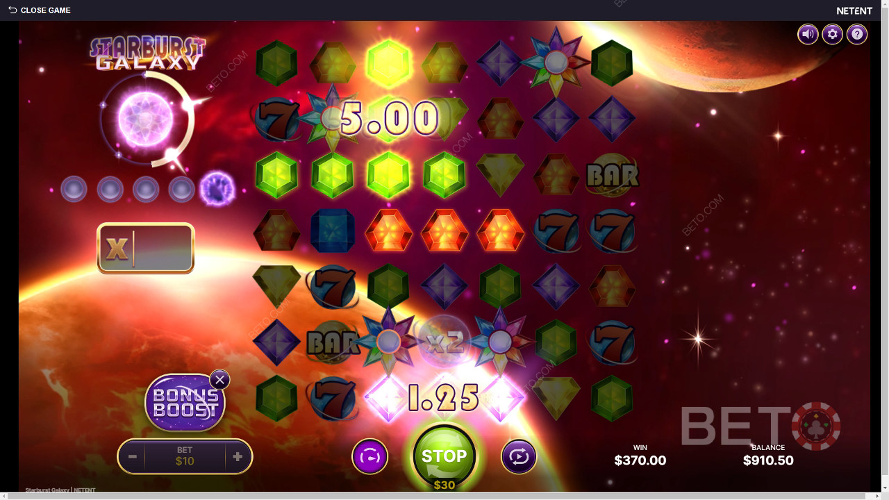 Bonus Features Explained in Starburst Galaxy by NetEnt