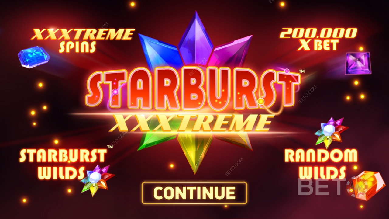 StarburstXXXtremeオンラインスロットでは、ランダムワイルドやエクスパンディングワイルドなどの機能をお楽しみいただけます。