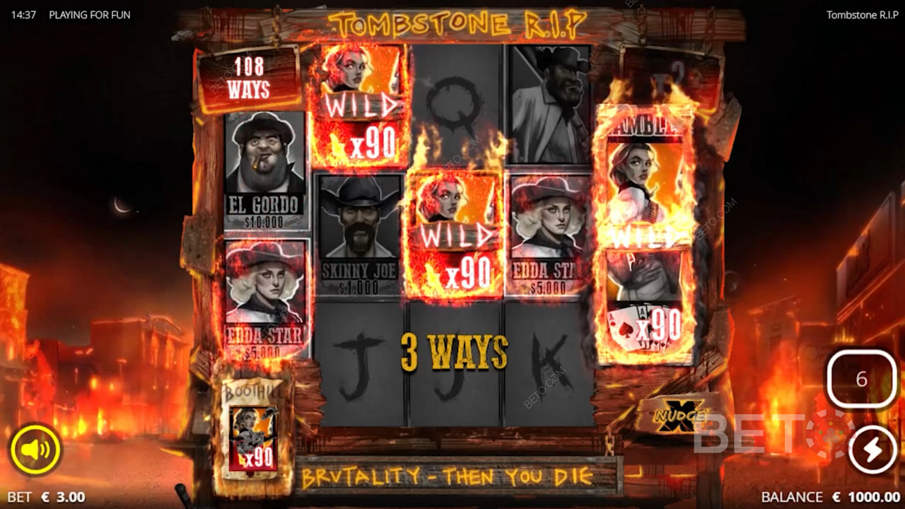 Enjoy Free Spins with Multiplier Wild symbols in Tombstone RIP online slot