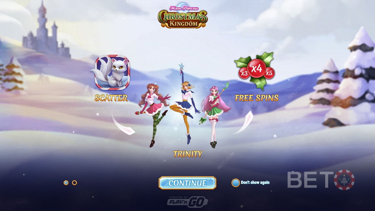 Intro screen of Moon Princess Christmas Kingdom