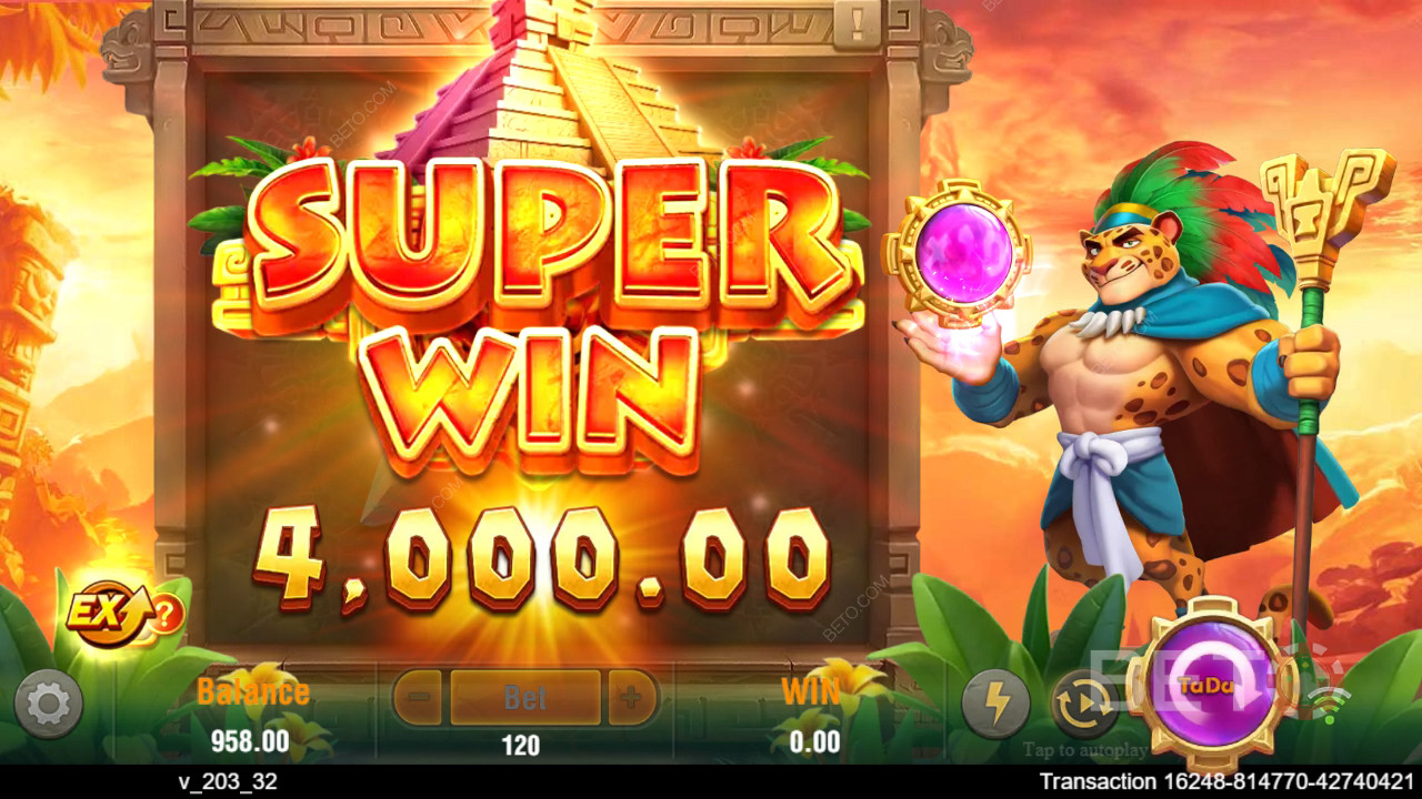 Win 4,500x Your bet in the Lucky Jaguar Video Slot!