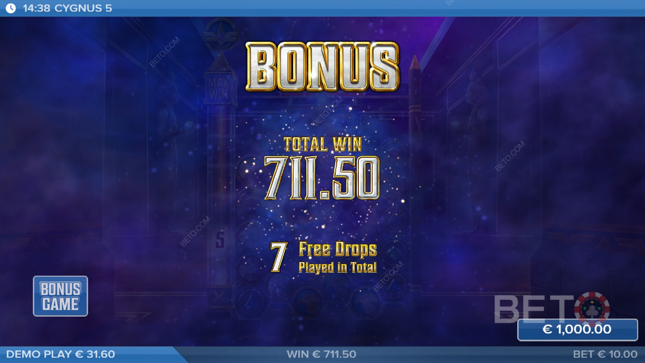 Bonus Features Explained in Cygnus 5 by ELK Studios