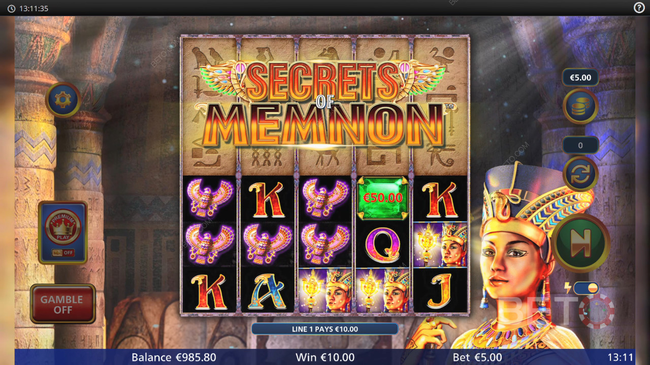 Secrets of Memnon Free Play