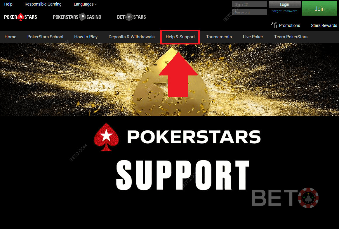 PokerStars apoio ao cliente e suporte ao casino