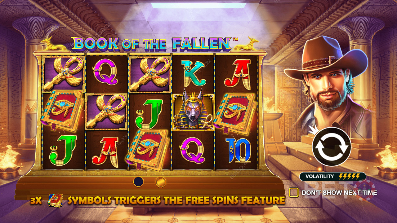 Venture through Ancient Egypt with a legendary explorer in the Book of Fallen slot